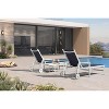 PURPLE LEAF Outdoor Chaise Lounge Set Adjustable Recliner with Side Table Aluminum Outdoor Lounger - 2 of 4