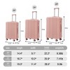 20"/24"/28" 3 pcs/set in ABS Spinner Wheel Luggage, Carry on Suitcase, Durable & Waterproof, Matching Color, TSA Combination Lock - 2 of 4