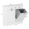 20 Gallon Double Tilt Out Trash Can Cabinet with Deodorizing Function Freestanding Dog-Proof Garbage Cabinet with Hidden Drawers, Space Saving - 4 of 4