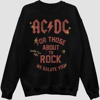 Men's AC/DC Graphic Pullover Sweatshirt - Black