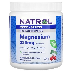 Natrol Magnesium, Cherry, 16.8 oz (477 g) - 1 of 3