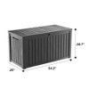 Wooakway 150 Gallon Waterproof All-Weather Storage Box Deck Box Indoor and Outdoor Use - 4 of 4