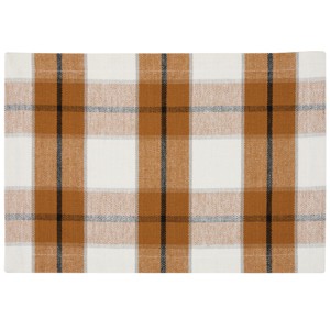 Park Designs Conley Orange Plaid Placemat Set of 4 - 1 of 4
