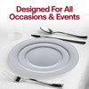 Smarty Had A Party Matte Steel Gray Plastic Wedding Set - 30 Sets - 2 of 4