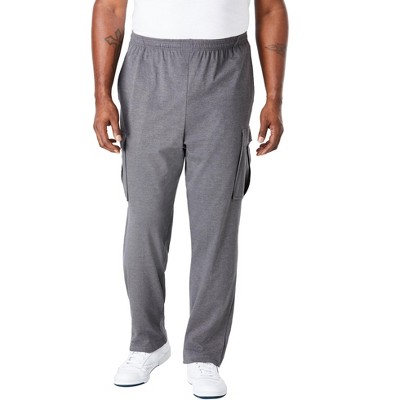 Kingsize Men's Big & Tall Lightweight Jersey Cargo Sweatpants - Tall - 3xl,  Heather Slate Gray : Target