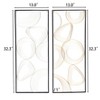 LuxenHome Gold and Silver Abstract Rectangular Metal Wall Decor Living Room Decor Set of 2 - 3 of 4