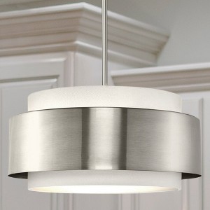 Urban Ambiance Luxury Modern Indoor Pendant,  9''H x 16"W x 16''D,  Brushed Nickel Finish, UHP4856 - 1 of 4
