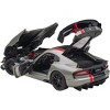 2017 Dodge Viper ACR Billet Silver Metallic with Black and Red Stripes 1/18 Model Car by Autoart - 2 of 4