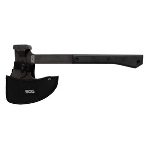 SOG® Tactical Bushcraft Hatchet with 4.24-In. Steel Cutting Head and Nylon Blade Cover in Black - 1 of 4