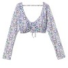 Adore Me Women's Topaz Rashguard Swimwear Floral Top - 4 of 4