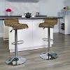Flash Furniture Contemporary Wicker Adjustable Height Barstool with Waterfall Seat and Chrome Base - 2 of 4