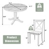 NicBex Round Dining Table Set with Solid Wood Kitchen Table Set with 4 Upholstered Chairs with Backrest for Kitchen, Dining Room, Restaurant - 3 of 4
