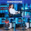 LUCKRACER Adjustable Reclining Ergonomic Faux Leather Swiveling PC & Racing Game Chair with Footrest - 3 of 4