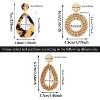 Ponpon 6-18 Pairs Earrings for Women, Lightweight Summer Earrings Straw Earrings Fashion Geometric Statement Hoop Dangle Drop Earrings for Women - 3 of 4