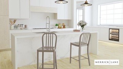 Santorini 24 Inch Orange Galvanized Steel Indoor/Outdoor Counter Bar Stool