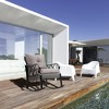 Outdoor Wicker Rocking Chair with Padded Cushions, Aluminum Furniture Rattan Porch Rocker Chair w/ Armrest for Garden, Patio, and Backyard - 2 of 4