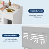 Cat Litter Box Enclosure, Wooden Cat Washroom Furniture with Barn Door, Hidden Litter Box Cover, Dog Proof Feline Litter Boxes, Kitty House, White - 4 of 4