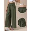 INSPIRE CHIC Women's Wide Leg High Elastic Waist Baggy Palazzo Casual Pants - 2 of 4
