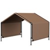 PawHut Dog Tent, Portable Dog Shelter, Water Resistant Dog Beach Tent for Shade Protection, Outdoor, Garden, Patio, Backyard, Brown - 4 of 4