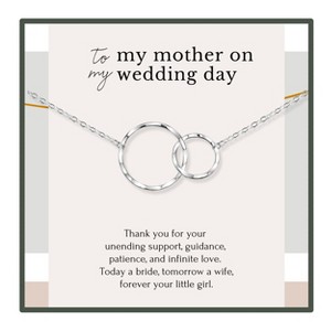 HOPE LOVE SHINE Wedding Gift for Mom Necklace – Mother Daughter Jewelry From Bride Forever Your Little Girl - 1 of 4