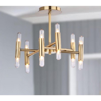 Radiant Gold Sputnik Inspired 16'' Contemporary Flush Mount Chandelier