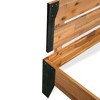 vidaXL Bed Frame without Mattress Solid Acacia Wood Steel 59.8"x79.9" - 4 of 4