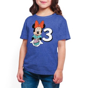 Girls' - Disney - Minnie Birthday 3 Short Sleeve Graphic T-Shirt - 1 of 4