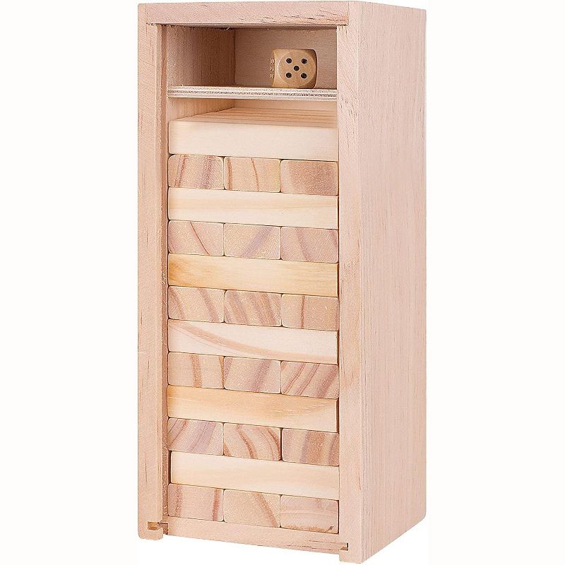 WE Games Mini Wooden Blocks Stacking Tower Game - 5.5 inches Tall, 2 of 7