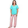 Memoi Women's Spa Kitty Two Piece PJ Set In A Bag - 2 of 4