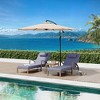 Outdoor Chaise Lounge Chair, 5-Position Adjustable Backrest Patio Pool Lounger with Arm, Cushion and Pillow, All Weather Rattan Recliner for Beach - 2 of 4