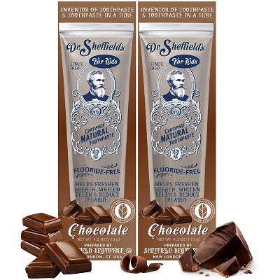 Dr. Sheffield's Certified Natural Kids Chocolate Toothpaste - 2pk/8.4oz