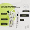 GoGreen Power (GG-16315-15) 6 Outlet Surge Protector, 1200 Joules, White, 15 Ft Cord - 4 of 4