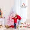 Tangkula Artificial Christmas Tree Hinged Snow Flocked Xmas Tree w/ Lush Branch Tips - 3 of 4