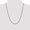 Black Bow Jewelry 4mm, 14k Tri-Color Gold, D/C Solid Rope Chain Necklace - 2 of 4
