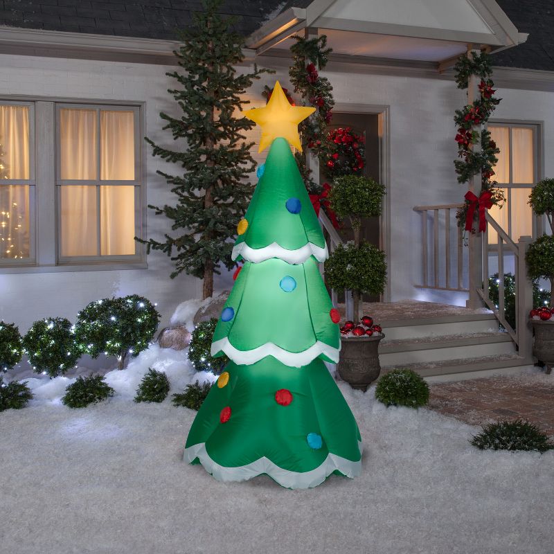 Gemmy Christmas Airblown Inflatable Tree, 7 ft Tall, Green, 2 of 4