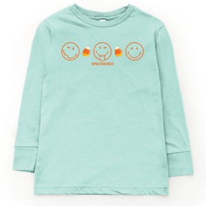 SmileyWorld Candy Corn Outlines - Toddler Long Sleeve Graphic Tee and Youth Long Sleeve Graphic T-Shirt - 1 of 3
