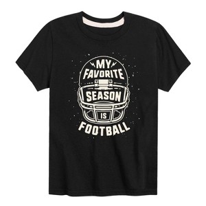 Boys' - Instant Message - My Favorite Season Is Football Short Sleeve Graphic T-Shirt - 1 of 4
