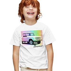 Boys' Short Sleeve Ford Bronco Retro Rainbow T-Shirt - 1 of 4