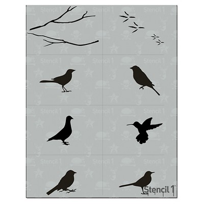 Stencil1 Bird Multipack 8ct - Stencil 8.5" x 11"