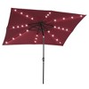 Outsunny 9' x 7' Solar Umbrella, LED Lighted Patio Umbrella for Table or Base with Tilt & Crank, Outdoor Umbrella for Backyard, Pool, Beach, Backyard - 4 of 4