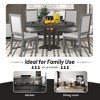 GDFStudio Salome 5 Piece Dining Set with Extendable Round Table and Upholstered Chairs - 4 of 4