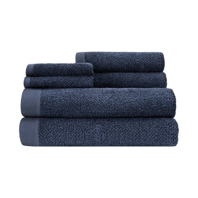 dark blue towel set