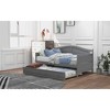 Twim Size Wooden Daybed with Trundle for Bedroom, Living Room - 3 of 4