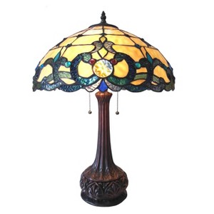 Chloe Lighting Doutzen Tiffany-style 2 Light Victorian Table Lamp 18" Shade - 1 of 2