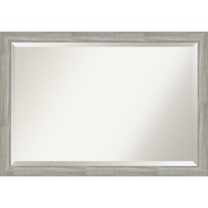 Dove Graywash Narrow Framed Bathroom Vanity Wall Mirror - Amanti Art - 1 of 4