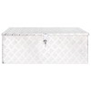 vidaXL Storage Box Silver 35.4"x18.5"x13.2" Aluminum - 2 of 4