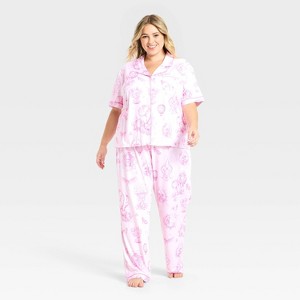Women's Wicked x Katie Kime Pajama Set 2pc - Pink - 1 of 3