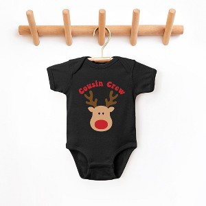 The Juniper Shop Cousin Crew Reindeer Baby Bodysuit - 24 Month - Black - 1 of 3