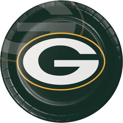 24ct Green Bay Packers Football Paper Plates: Nfl Disposable Dinnerware ...