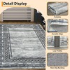 Washable Area Rug Modern Geometric Bordered Rug Low Pile Non Slip Floor Carpet, Soft Non Shedding Thin Rug, Distressed Rug for Bedroom Living Room - 2 of 4